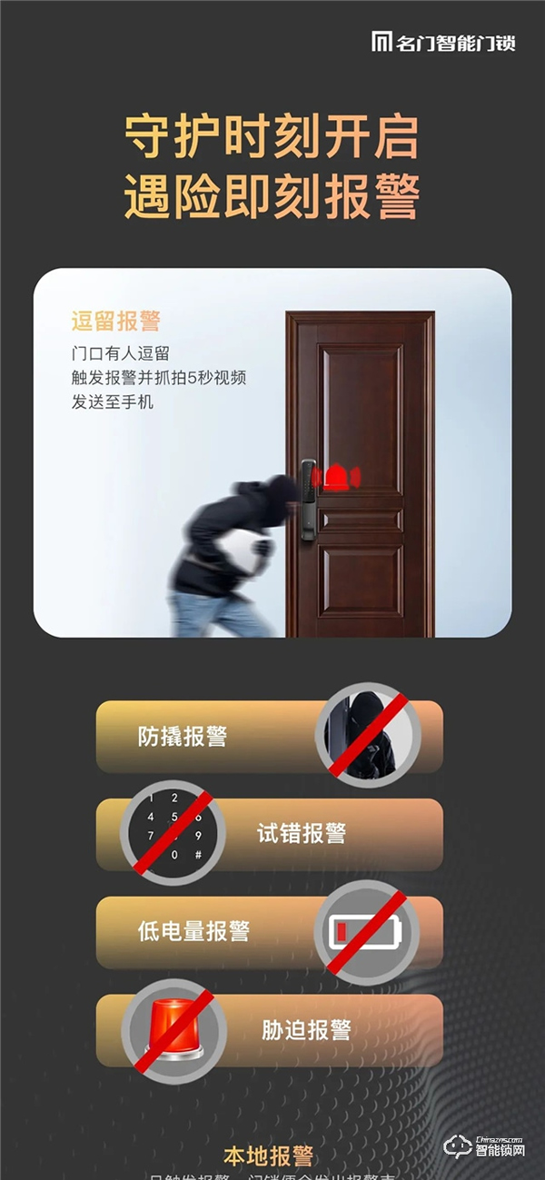 新品上市｜名門(mén)K10全自動(dòng)智能鎖穩(wěn)，主動(dòng)可視快，無(wú)感刷臉
