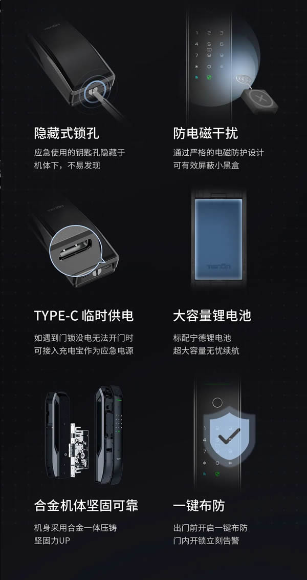 明星同款力薦丨亞太天能智屏貓眼全自動(dòng)智能鎖A6p