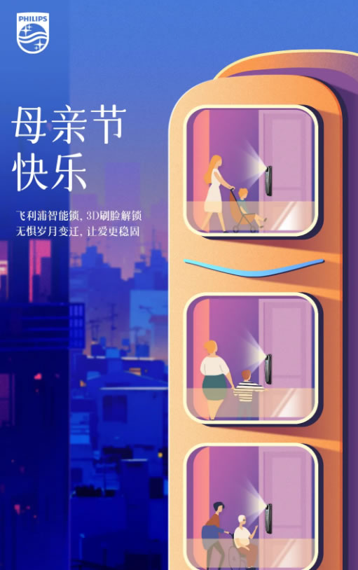 母親節(jié) | 飛利浦智能鎖以愛(ài)之名，為媽媽們傾盡鎖能