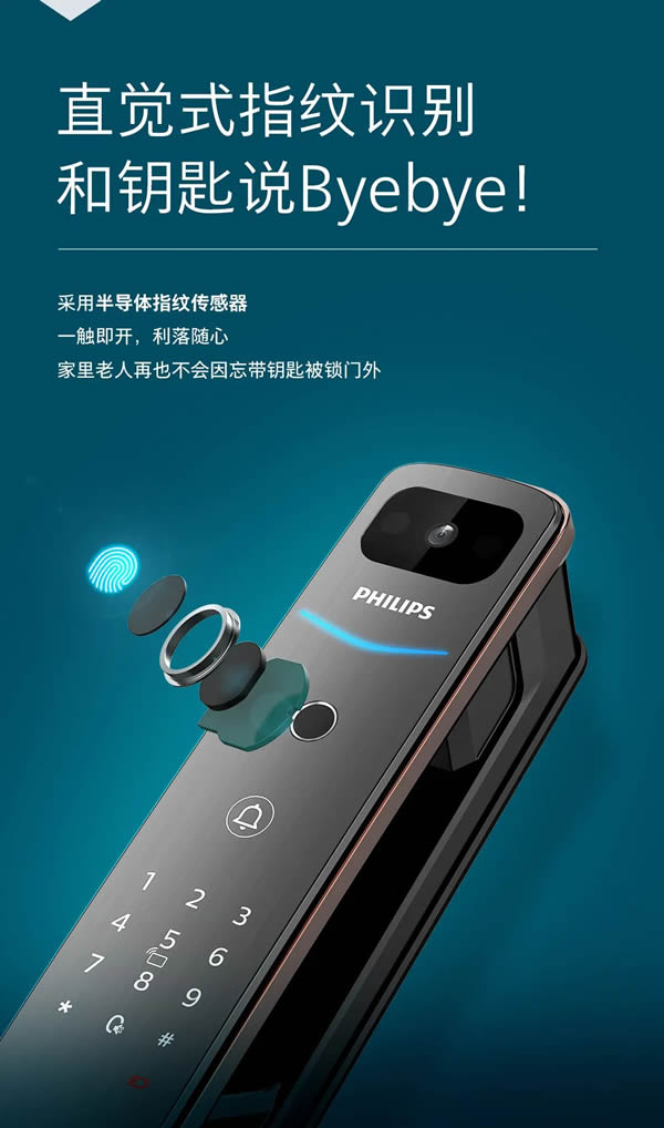 飛利浦DDL711K可視智能鎖，把安全感拉滿！