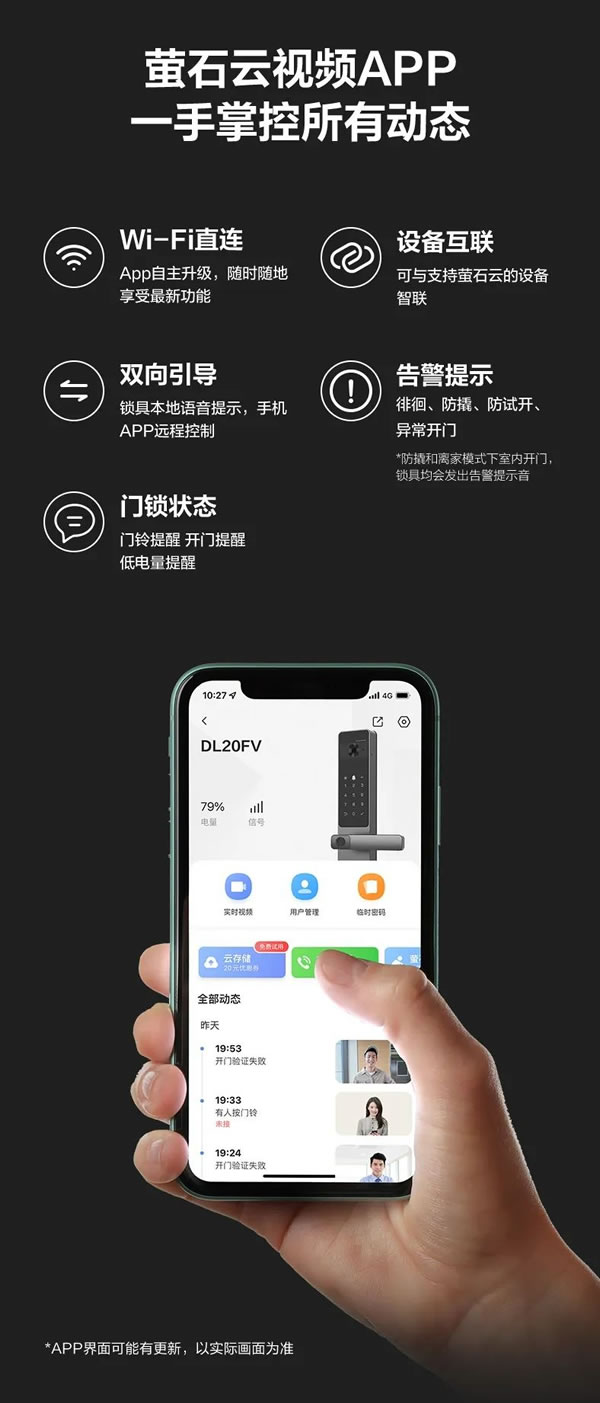 一握一推，螢石新款智能鎖帶你開啟便捷生活_4